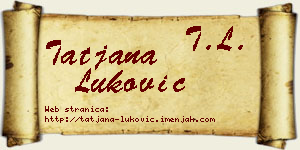 Tatjana Luković vizit kartica